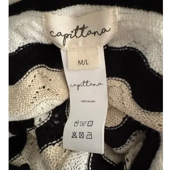 Elegant Black and White Swim Coverup - Picture 7 of 9